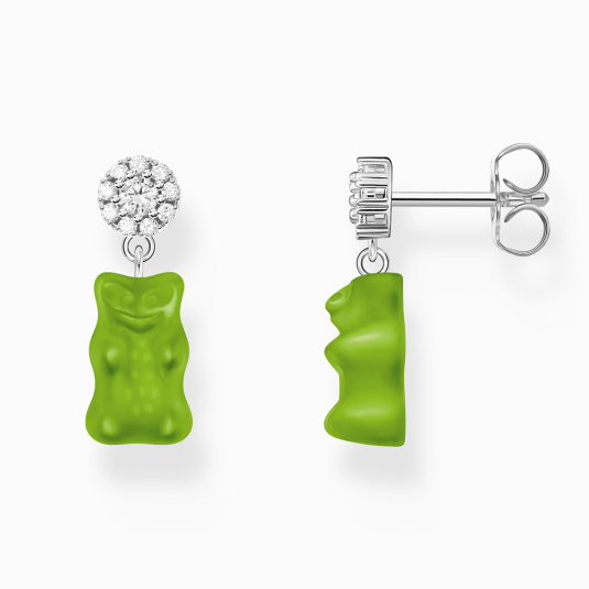THOMAS SABO x HARIBO náušnice Green goldbear náušnice H2330-052-6