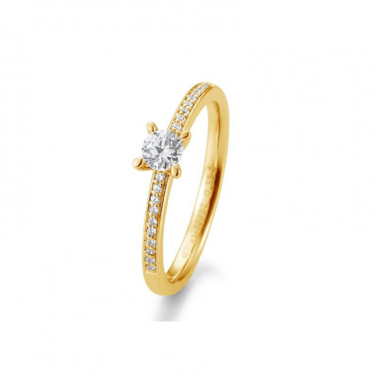 SOFIA DIAMONDS prsten ze žlutého zlata s diamantem 0,35 ct prsten BE41/85952-Y