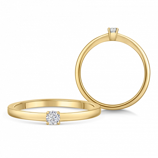 SOFIA DIAMONDS zlatý zásnubní prsten s diamantem 0,10 ct prsten BDRB00062YG