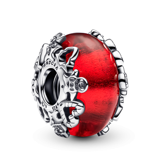 PANDORA korálek Vánoční murano přívěšek 793597C00