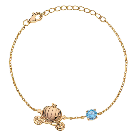 DISNEY stříbrný náramek Popelčin kočár náhrdelník BS00040YZBL-55.CS