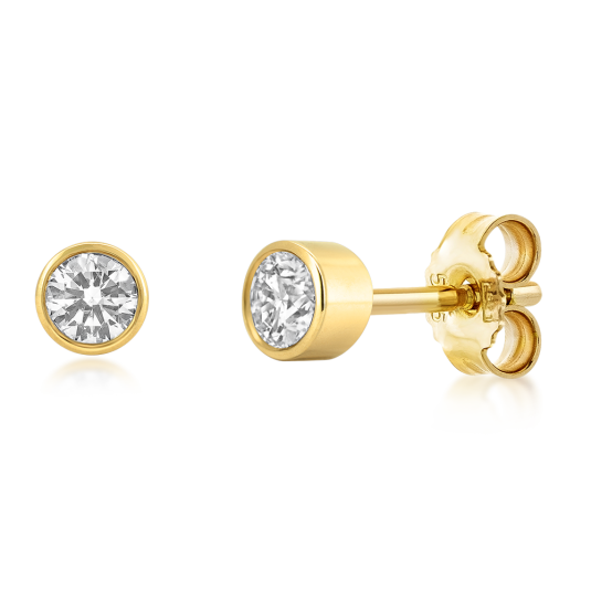 SOFIA DIAMONDS zlaté náušnice s diamanty 2 x 0,18 ct náušnice UDER26658Y-H-I1