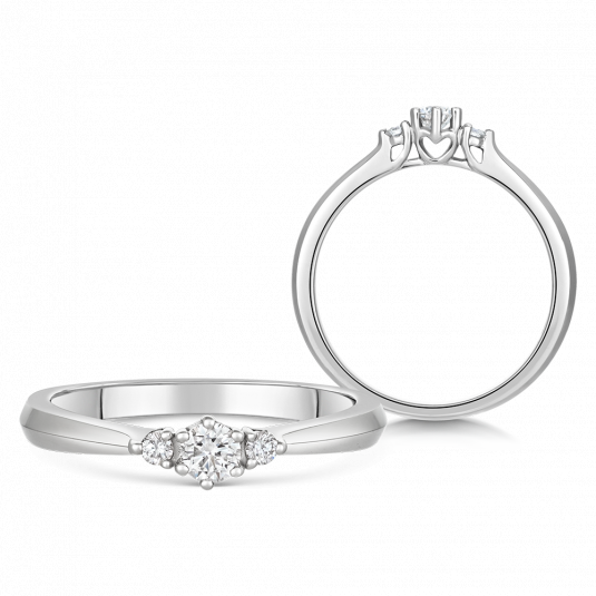 SOFIA DIAMONDS zlatý zásnubní prsten s diamanty 0,15 ct a 2 x 0,02 ct H/SI3 prsten CK50005471855