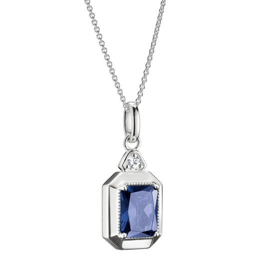 THOMAS SABO náhrdelník Octagon blue náhrdelník KE2381-166-1