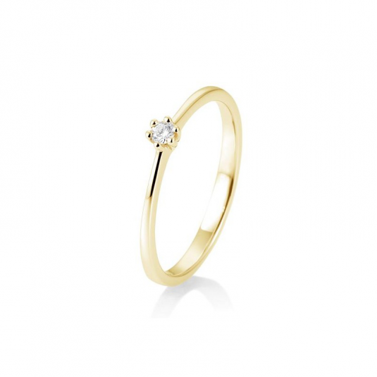 SOFIA DIAMONDS prsten ze žlutého zlata s diamantem 0,05 ct prsten BE41/85770-Y