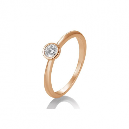 SOFIA DIAMONDS prsten z růžového zlata s diamantem 0,20 ct prsten BE41/85129-9-R