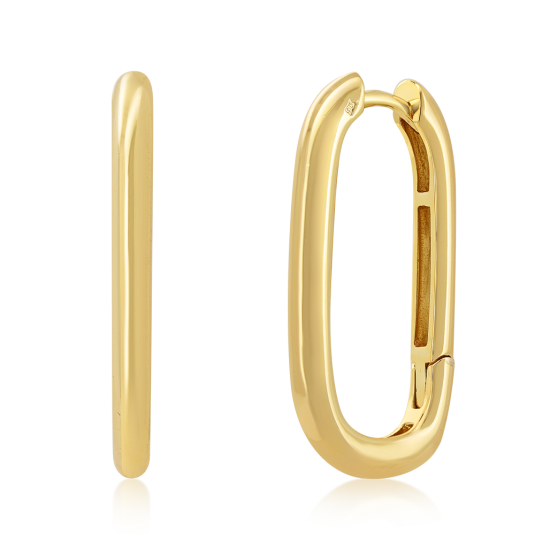 SOFIA stříbrné náušnice oválné kruhy náušnice COEOB109514