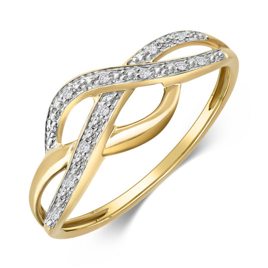 SOFIA DIAMONDS zlatý prsten s diamanty 0,03ct prsten UDRG99141Y-H-I1