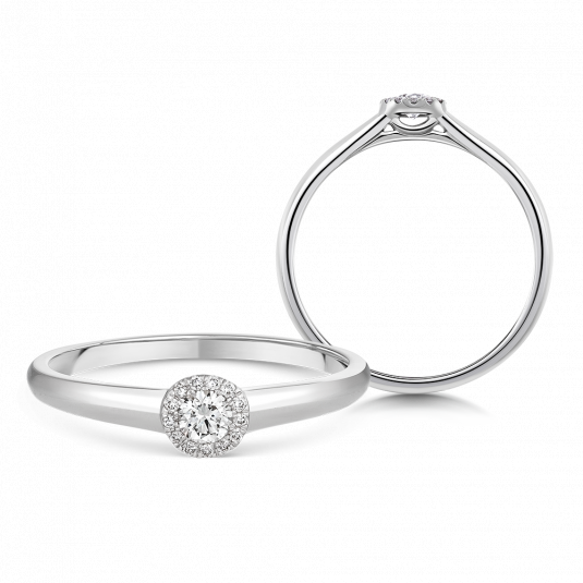 SOFIA DIAMONDS zlatý zásnubní prsten s diamanty 0,13 ct prsten UDRG46330W-H-I1