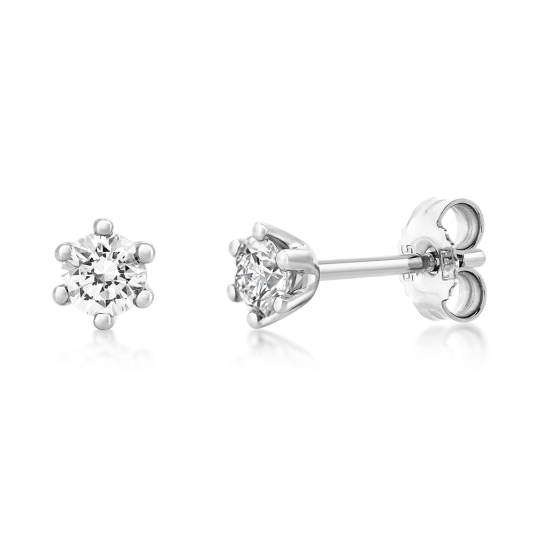 SOFIA DIAMONDS zlaté náušnice s diamanty 2 x 0,18 ct náušnice UDER21526W-H-I1