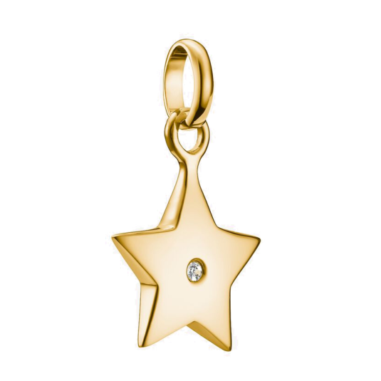 THOMAS SABO CONNECT přívěsek charm Star with white stone gold-plated přívěšek CC1238-414-14