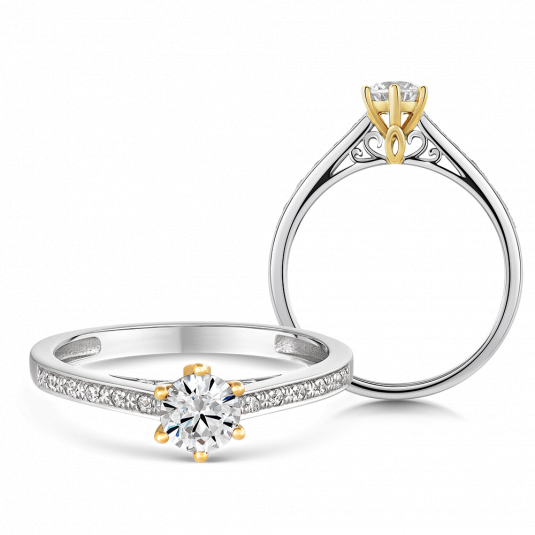 SOFIA DIAMONDS zlatý prsten s diamantem 0,25 ct prsten AUBENK04X0P-H-I1