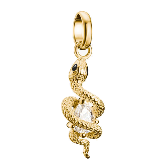 THOMAS SABO CONNECT přívěsek charm Snake with stone gold-plated náramek CC1264-565-14
