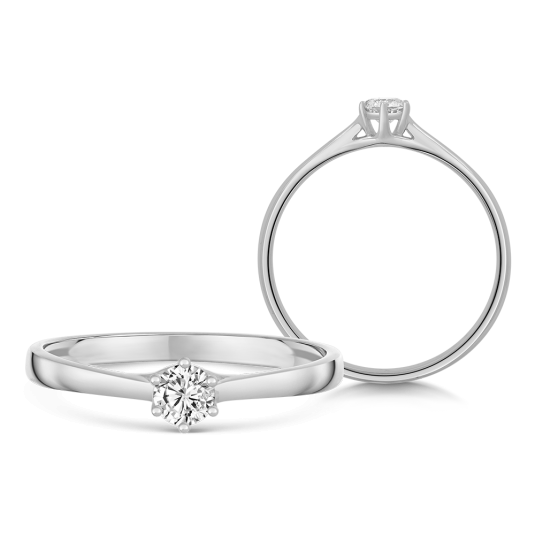 SOFIA DIAMONDS zlatý zásnubní prsten s diamantem 0,18 ct H/I1 prsten UDRG47930W-H-I1