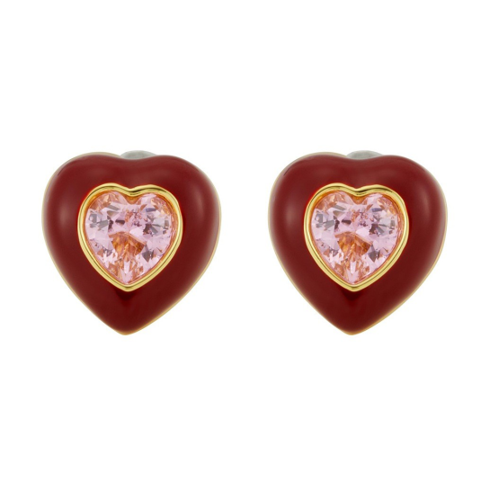 FOSSIL náušnice Candy Hearts Gold-Tone náušnice FOJA7228710
