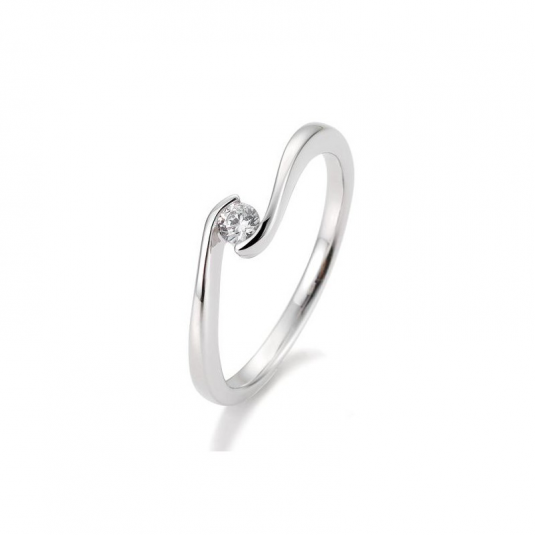 SOFIA DIAMONDS prsten z bílého zlata s diamantem 0,10 ct prsten BE41/85940-W