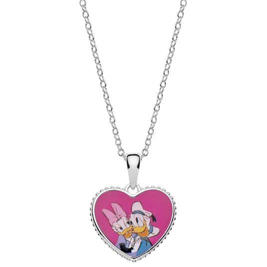 DISNEY stříbrný náhrdelník Donald a Daisy náhrdelník CS00025SL-P.CS