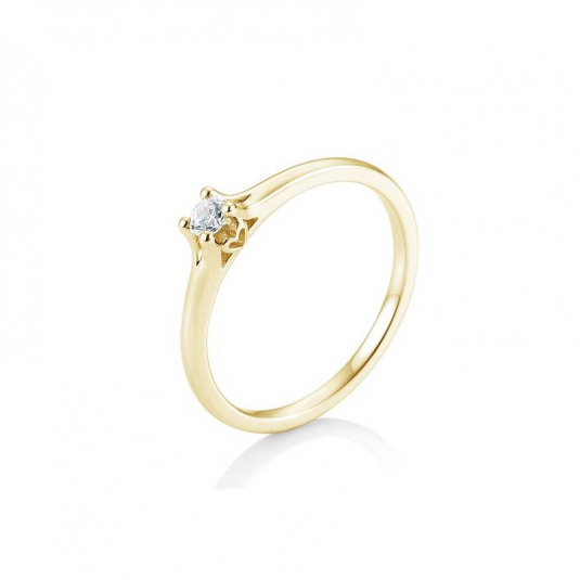 SOFIA DIAMONDS prsten ze žlutého zlata s diamantem 0,15 ct prsten BE41/05719-Y