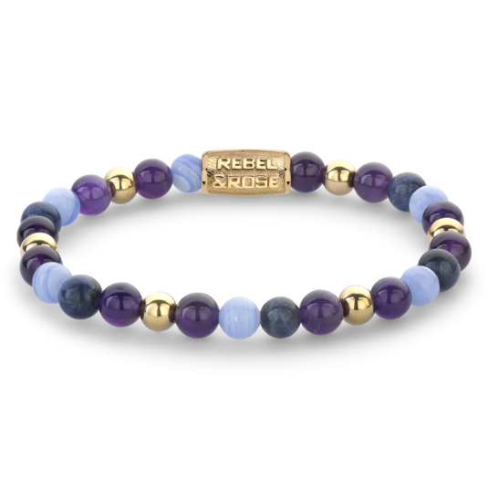 REBEL & ROSE náramek Violets Blue náramek RR-60109-G