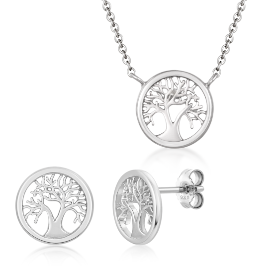 SOFIA stříbrný set náhrdelník a náušnice šperkový set CK30114720009G+CK20103280009G