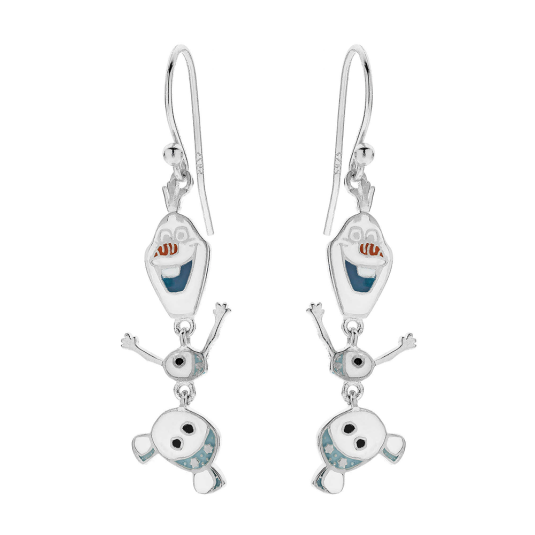 DISNEY stříbrné náušnice Olaf náušnice E905572SL