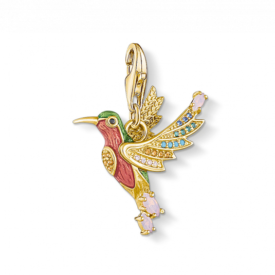 Levně THOMAS SABO přívěsek charm Colourful kolibřík gold 1828-974-7