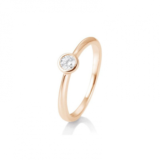 SOFIA DIAMONDS prsten z růžového zlata s diamantem 0,15 ct prsten BE41/85128-6-R