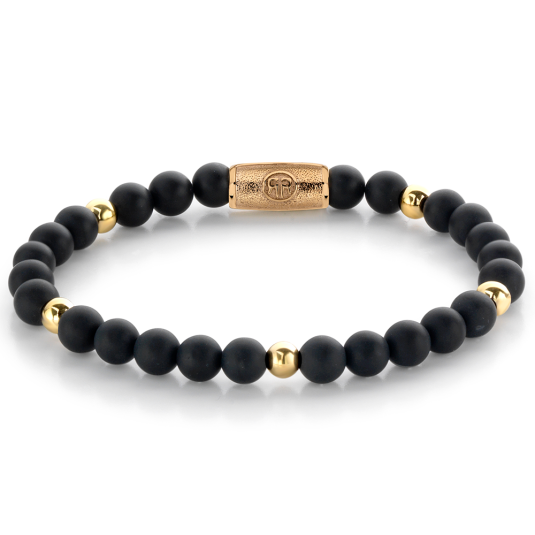 REBEL & ROSE náramek Matt Black Madonna náramek RR-60078-G