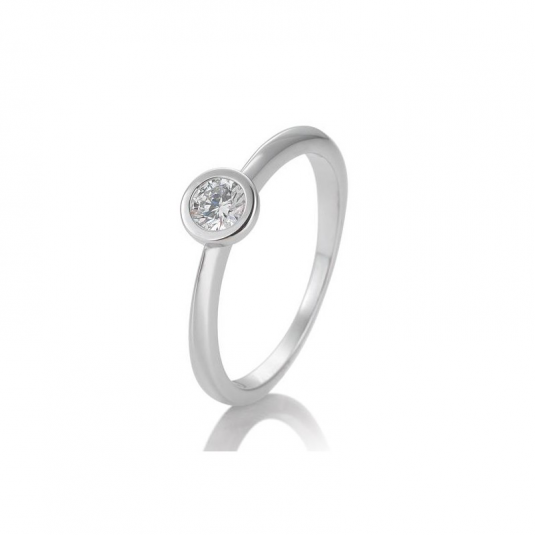 SOFIA DIAMONDS prsten z bílého zlata s diamantem 0,25 ct prsten BE41/85130-6-W