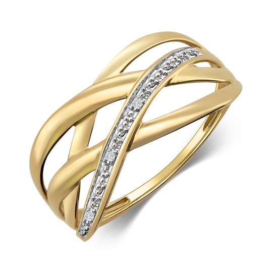 SOFIA DIAMONDS zlatý prsten s diamanty 0,05 ct prsten UDRG93980Y-H-I1
