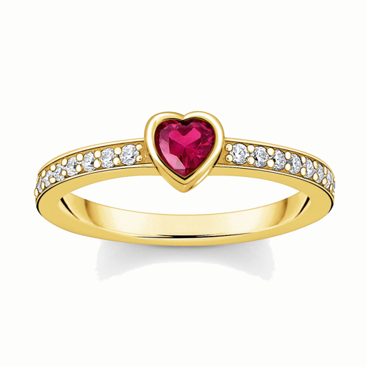 THOMAS SABO prsten Red heart prsten TR2448-995-10