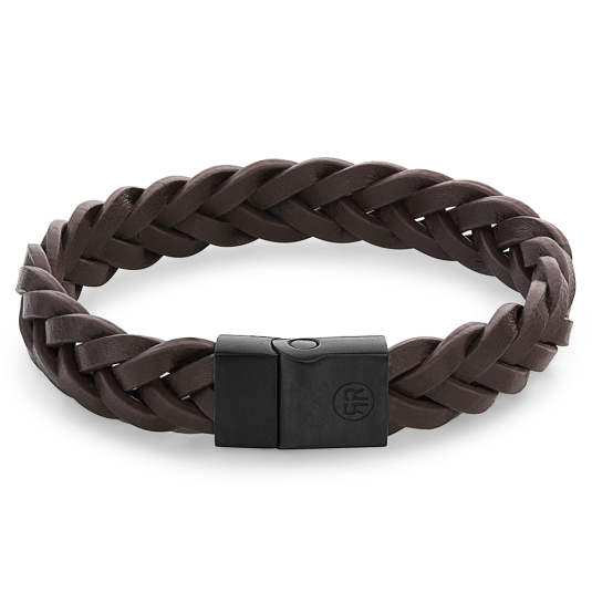 REBEL & ROSE náramek Metal Braided Brown Black náramek RR-M0029-B