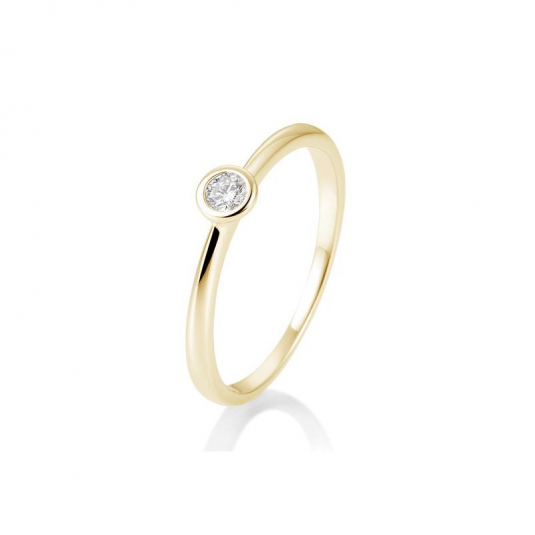 SOFIA DIAMONDS prsten ze žlutého zlata s diamantem 0,10 ct prsten BE41/85127-9-Y