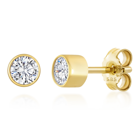 SOFIA DIAMONDS zlaté náušnice s diamanty 2 x 0,075 ct náušnice UDER26660Y-H-I1