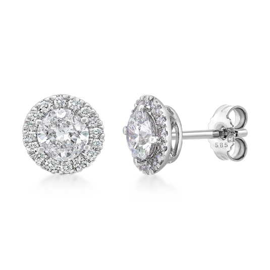 SOFIA DIAMONDS zlaté náušnice s laboratorními diamanty 1,7 ct DE/VS+ náušnice LABGER1000576WG