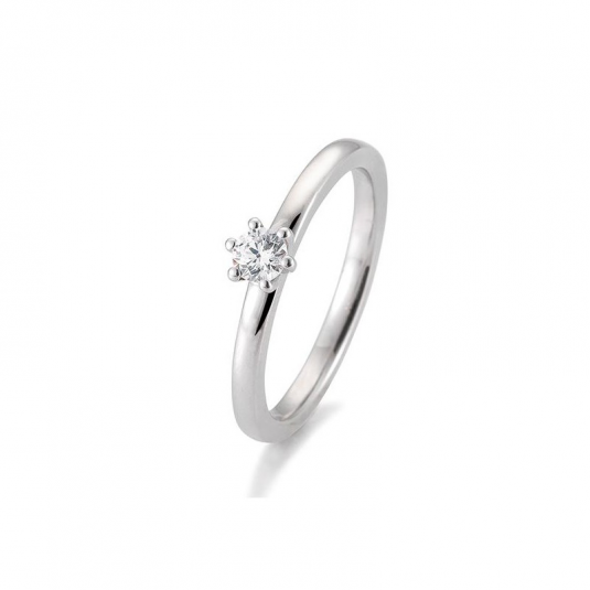 SOFIA DIAMONDS prsten z bílého zlata s diamantem 0,20 ct prsten BE41/05989-W