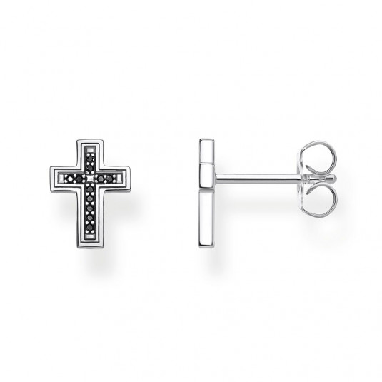 THOMAS SABO náušnice Cross black náušnice H2112-643-11