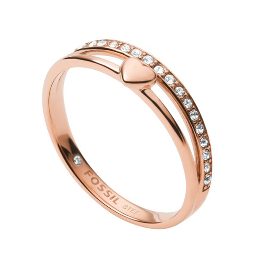 FOSSIL prsten se srdíčkem prsten FOJF03460791