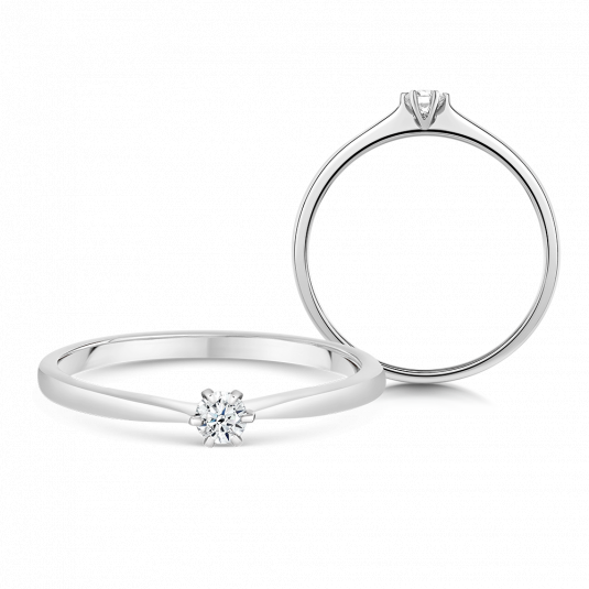 SOFIA DIAMONDS zlatý zásnubní prsten s diamantem 0,08 ct prsten UDRG46872W-H-I1