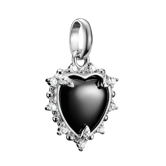 THOMAS SABO CONNECT přívěsek charm Black vintage heart silver přívěšek CC1286-643-11