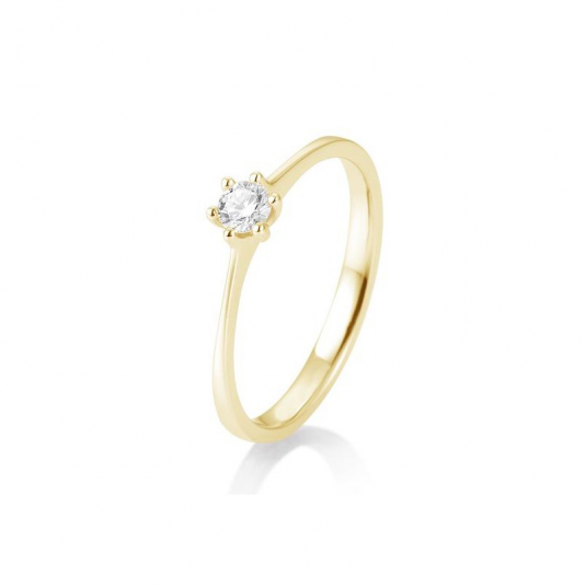 SOFIA DIAMONDS prsten ze žlutého zlata s diamantem 0,15 ct prsten BE41/82143-Y