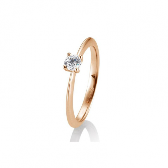 SOFIA DIAMONDS prsten z růžového zlata s diamantem 0,25 ct prsten BE41/05636-R