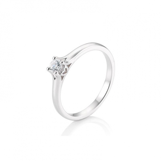 SOFIA DIAMONDS prsten z bílého zlata s diamantem 0,20 ct prsten BE41/05720-W