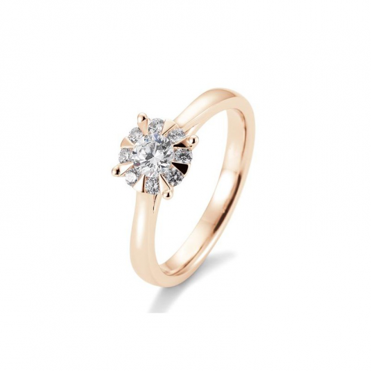 SOFIA DIAMONDS prsten z růžového zlata s diamantem 0,53 ct prsten BE41/05766-R