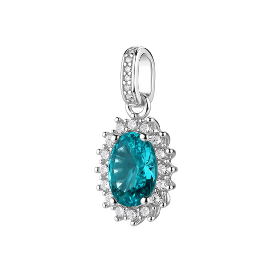 BROSWAY stříbrný přívěsek Fancy Aqua Green přívěšek BWFAG01