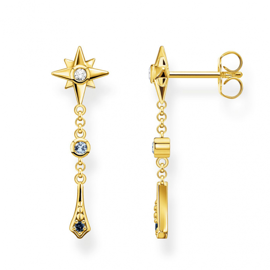 THOMAS SABO náušnice Royalty star stones gold náušnice H2209-959-7