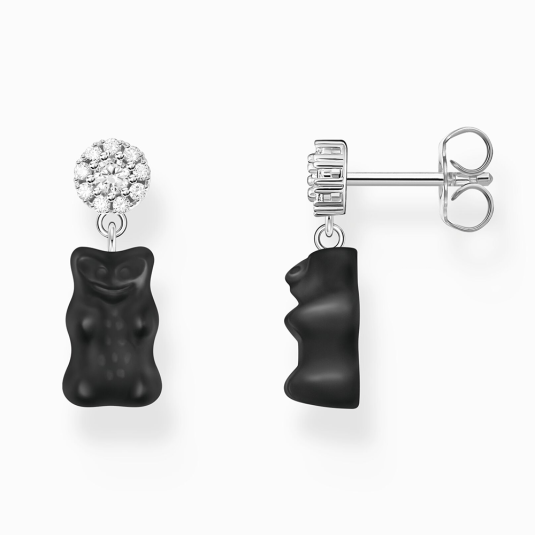 THOMAS SABO x HARIBO náušnice Black goldbear náušnice H2330-052-11