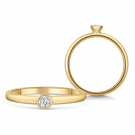 SOFIA DIAMONDS zlatý zásnubní prsten s diamantem 0,10 ct prsten BDRB00075YG