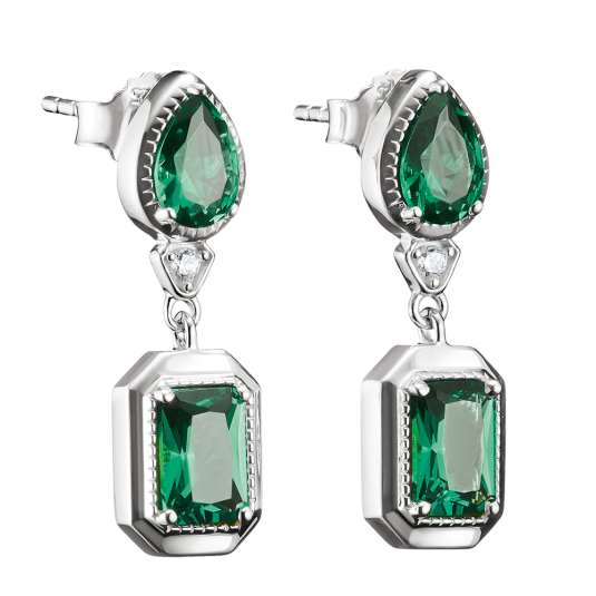 THOMAS SABO náušnice Green Octagon Stones náušnice H2334-166-6