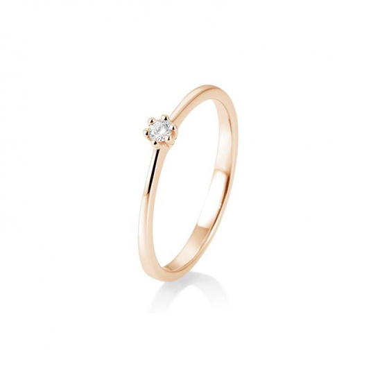 SOFIA DIAMONDS prsten z růžového zlata s diamantem 0,05 ct prsten BE41/85770-R